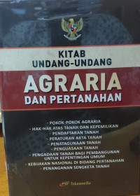 Image of Kitab Undang-Undang Agraria dan Pertanahan