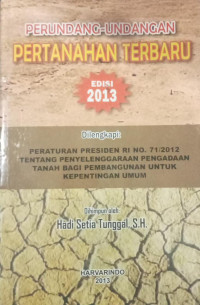 Image of PERUNDANG-UNDANGAN PERTANAHAN TERBARU