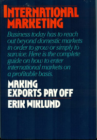 Image of International Marketing : Making Exports Pay Off