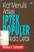 Kiat Menulis Artikel Iptek Populer Di Media Cetak