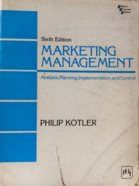 Image of Marketing Management : Analysis, Planning and Control