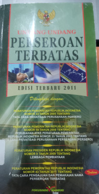 Image of Undang-Undang Perseroan Terbatas ; Edisi Terbaru 2011
