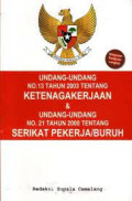 Undang-Undang No. 13 Tahun 2003 Tentang Ketenagakerjaan & Undang Undang No. 21 Tahun 2000 Tentang Serikat Pekerja/Buruh
